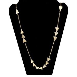 Premier Designs Your Way Gold Tone Triangle Long Necklace Geometric Style